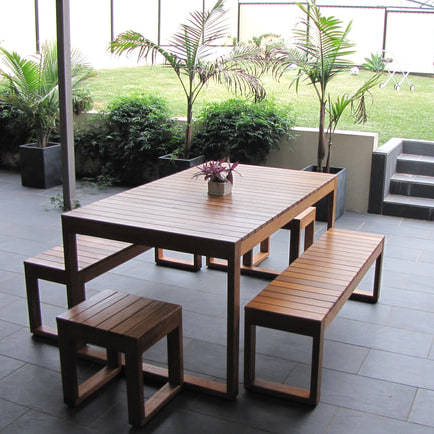 5 piece Outdoor Timber Dining Sets