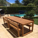 Large Outdoor Timber Dining Sets - The Entertainer Design with Backs