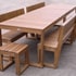 Large Outdoor Timber Dining Sets - The Entertainer Designs with backs and end stools