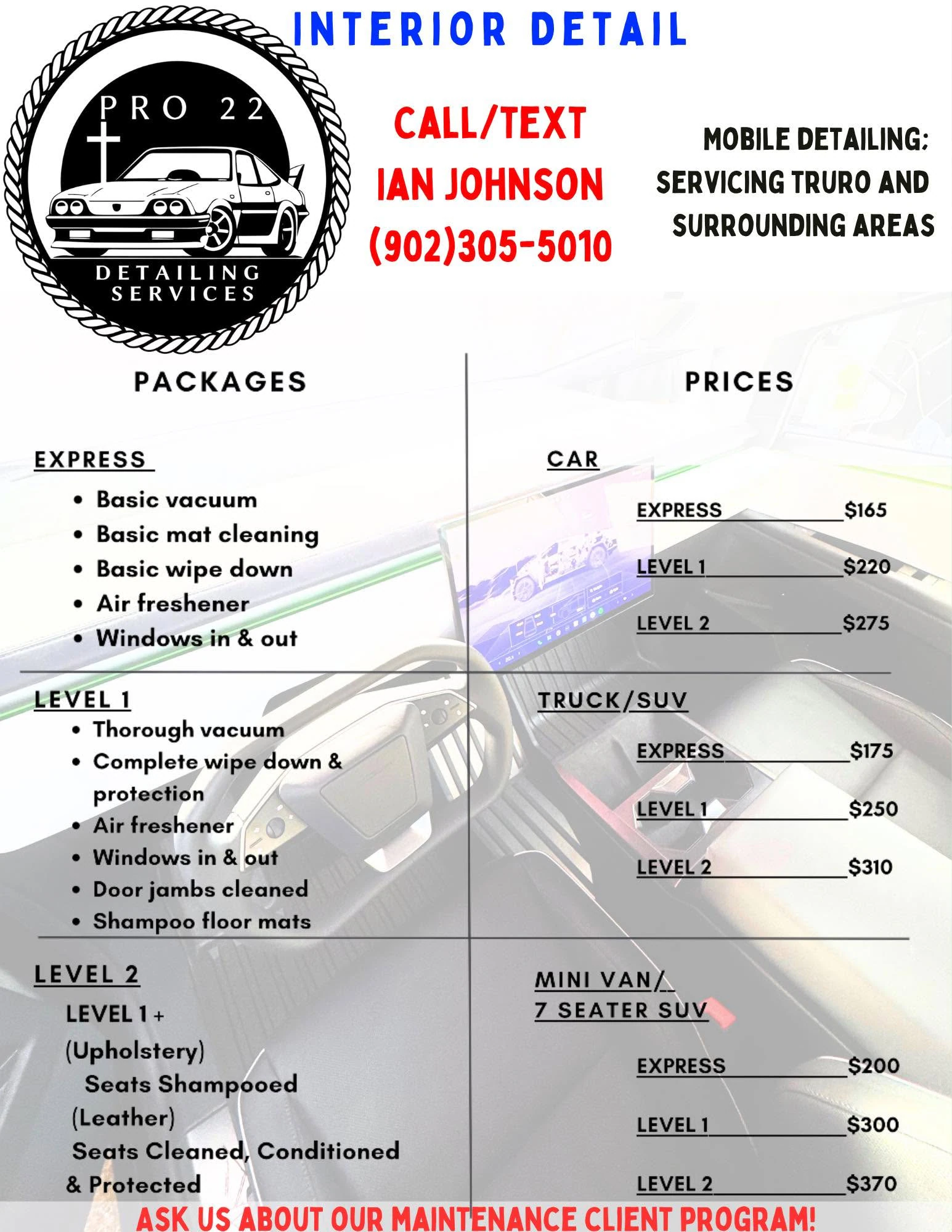 Pro 22 Detailing Services — detailing & protection in Truro, Nova Scotia