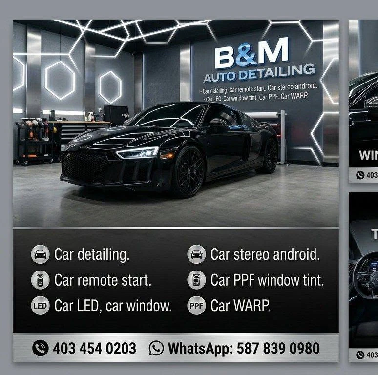B&M Auto detailing logo — general repair & maintenance in Calgary, Alberta