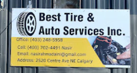 Best Tire & Auto Services logo — tires & wheels in Calgary, Alberta
