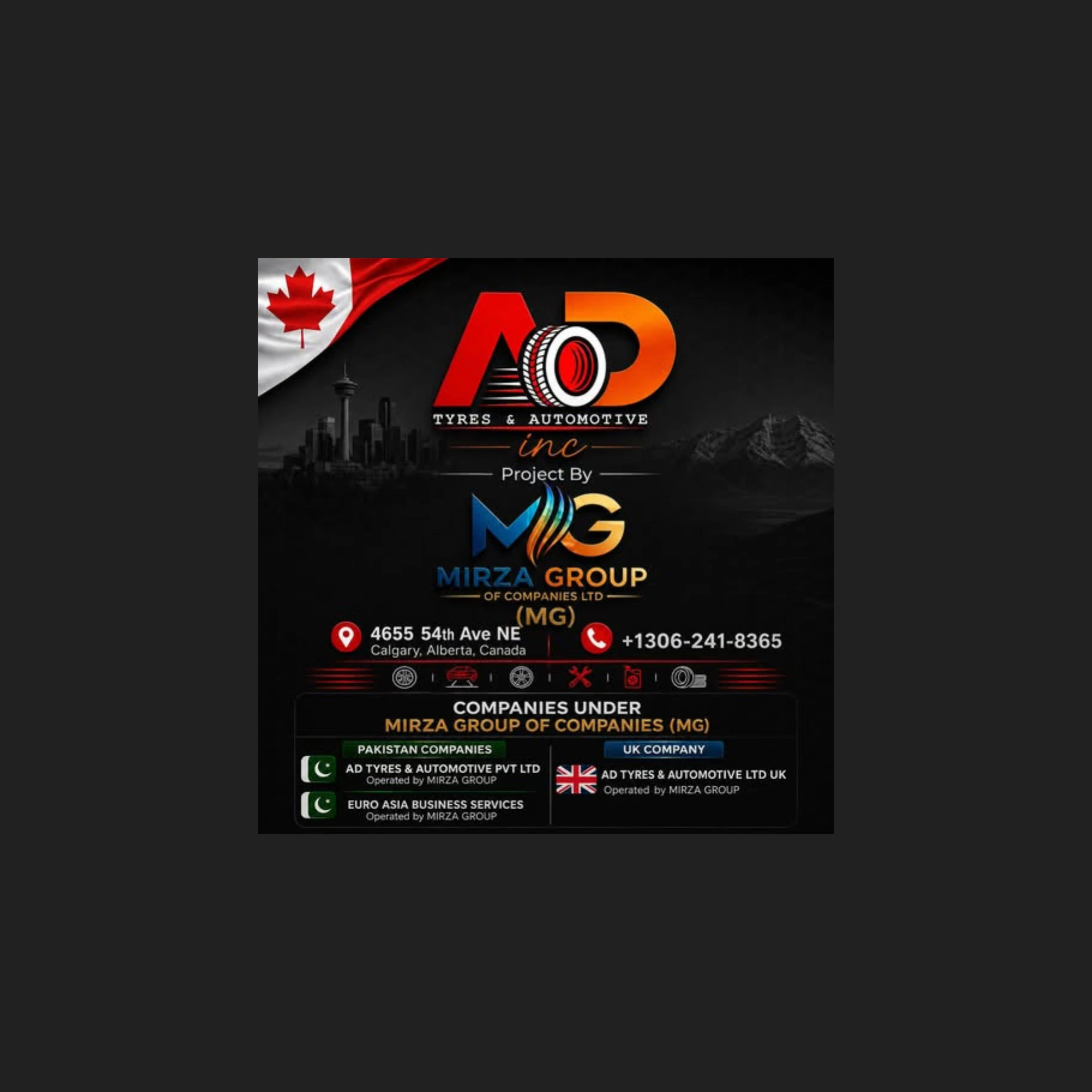 Ad Tyres & Automotive logo — tires & wheels in Calgary, Alberta