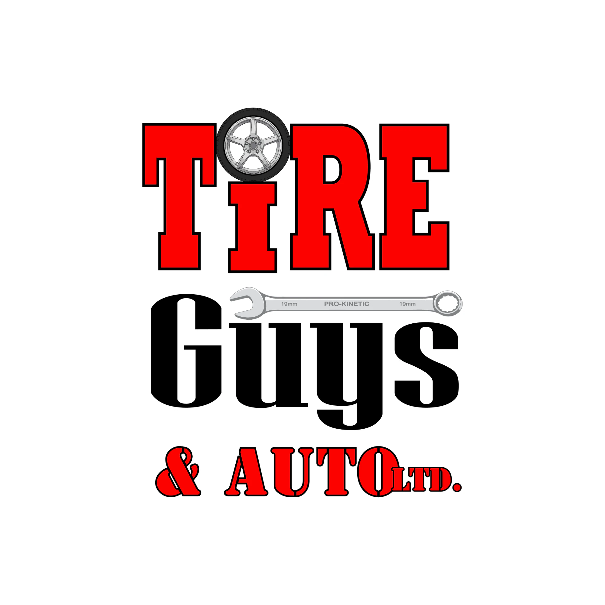The Tire Guys & Auto Ltd logo — inspection in Airdrie, Alberta