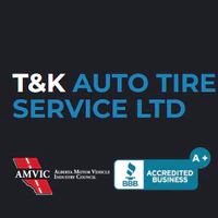 T&K Auto + Tire Services logo — tires & wheels in Edmonton, Alberta