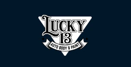 Lucky13 Auto Body And Paint logo — body & paint in Edmonton, Alberta
