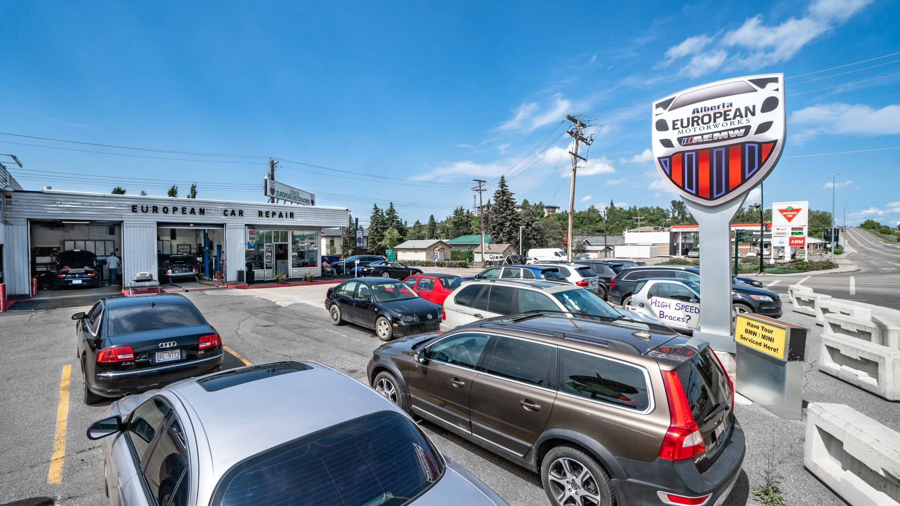 Alberta European Motorworks logo — inspection in Red Deer, Alberta