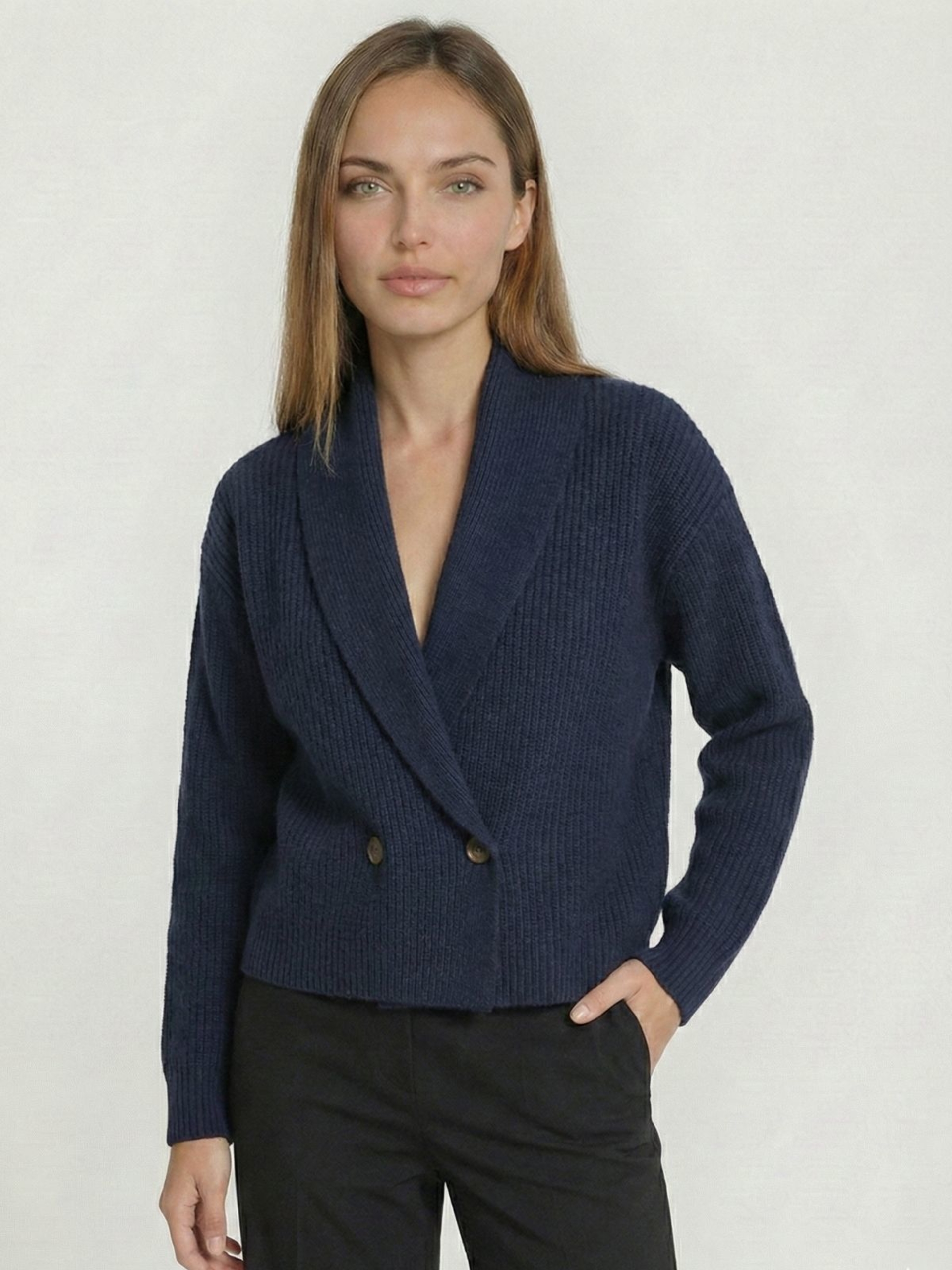 Cárdigan Basalto - Azul Marino