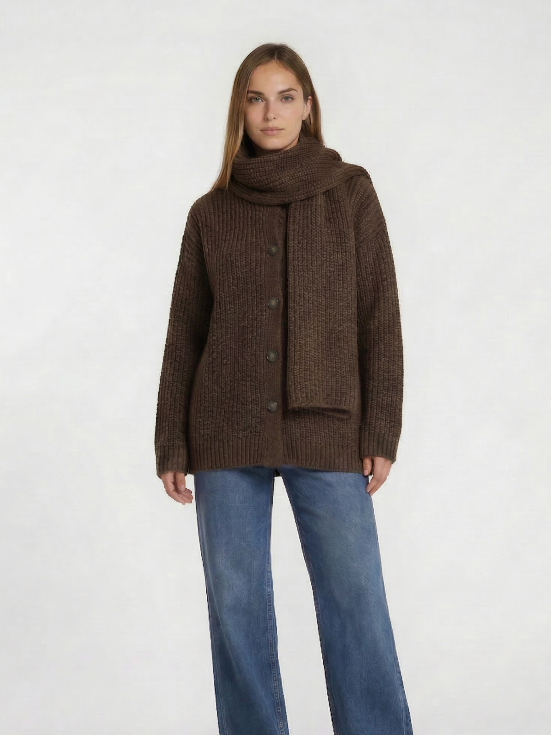 Cárdigan Cedro - Café