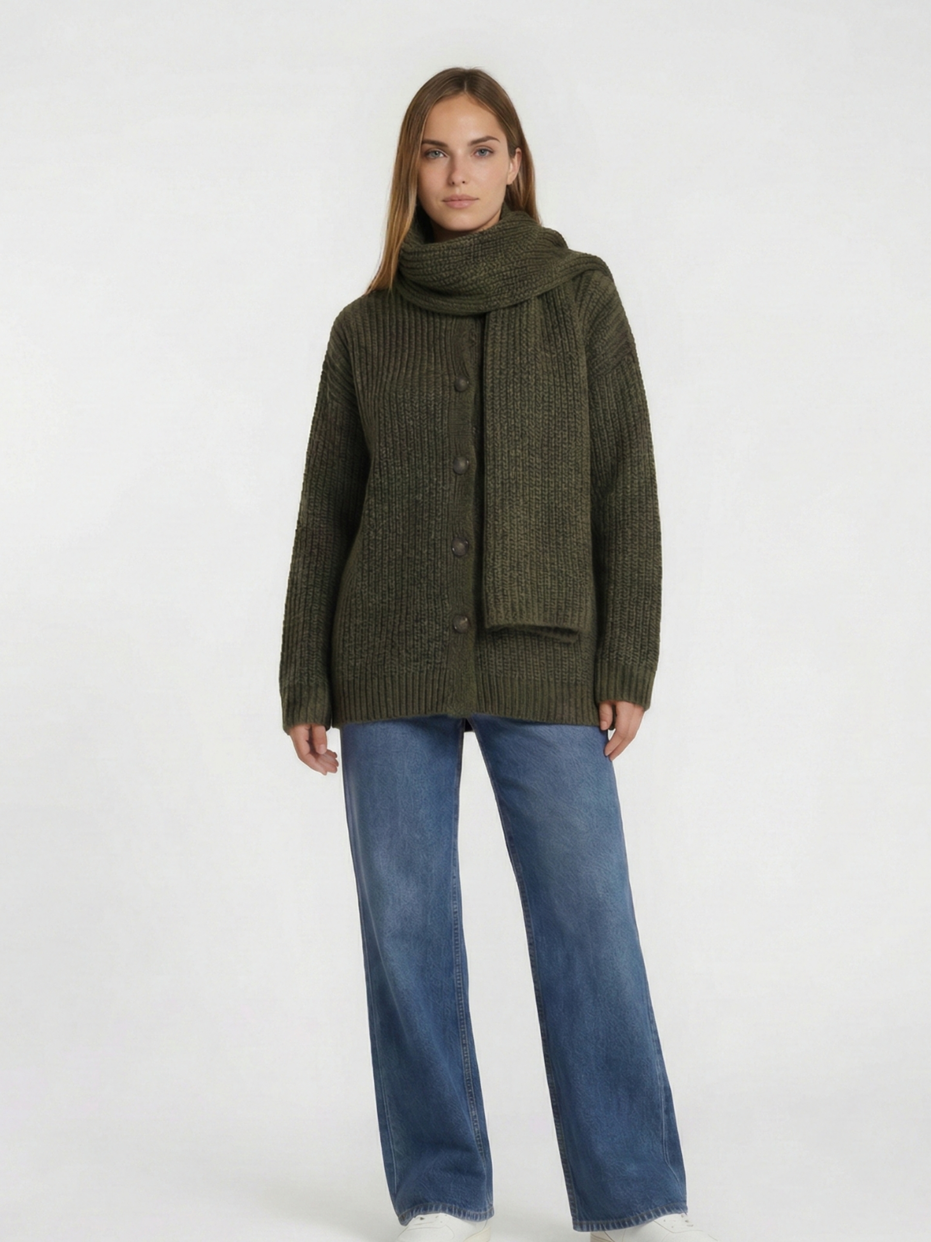 Cárdigan Cedro - Verde Oliva