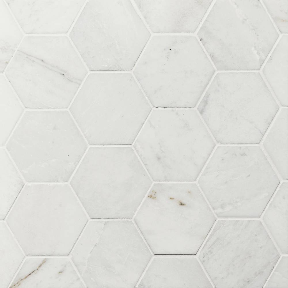 Glorious White Brushed Marble Tile