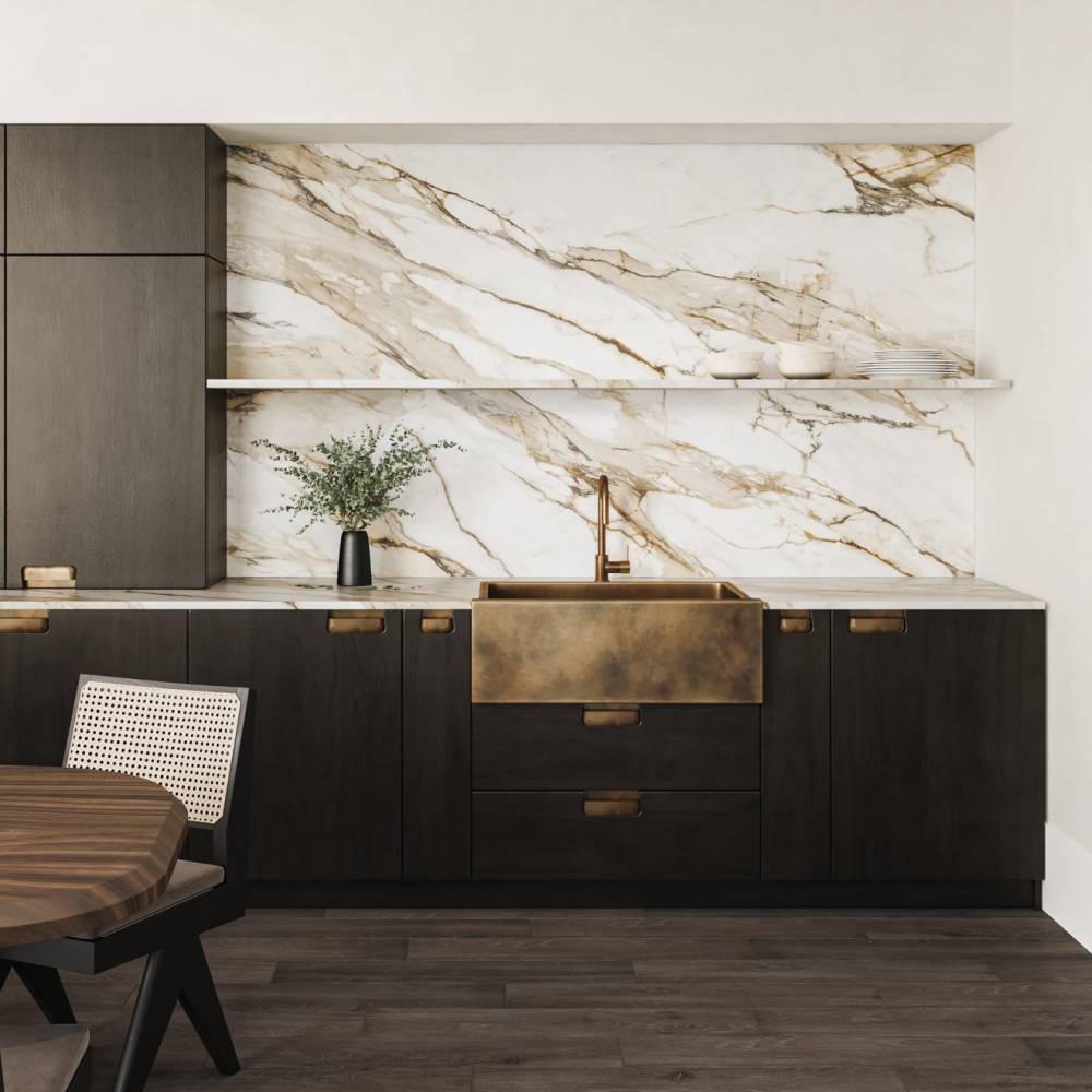 Magnifica The Thirties Porcelain Slab in Calacatta Antique