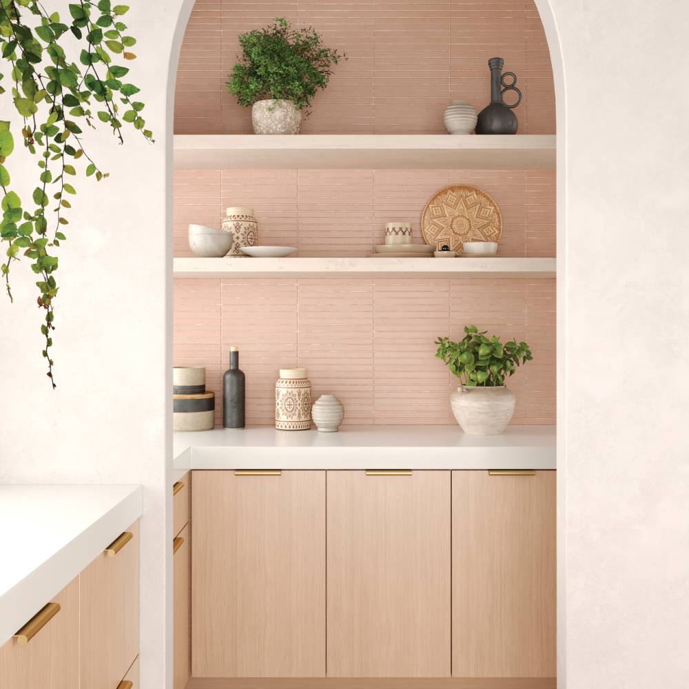 Arrowhead Porcelain Tile in Natural - Easy Installation