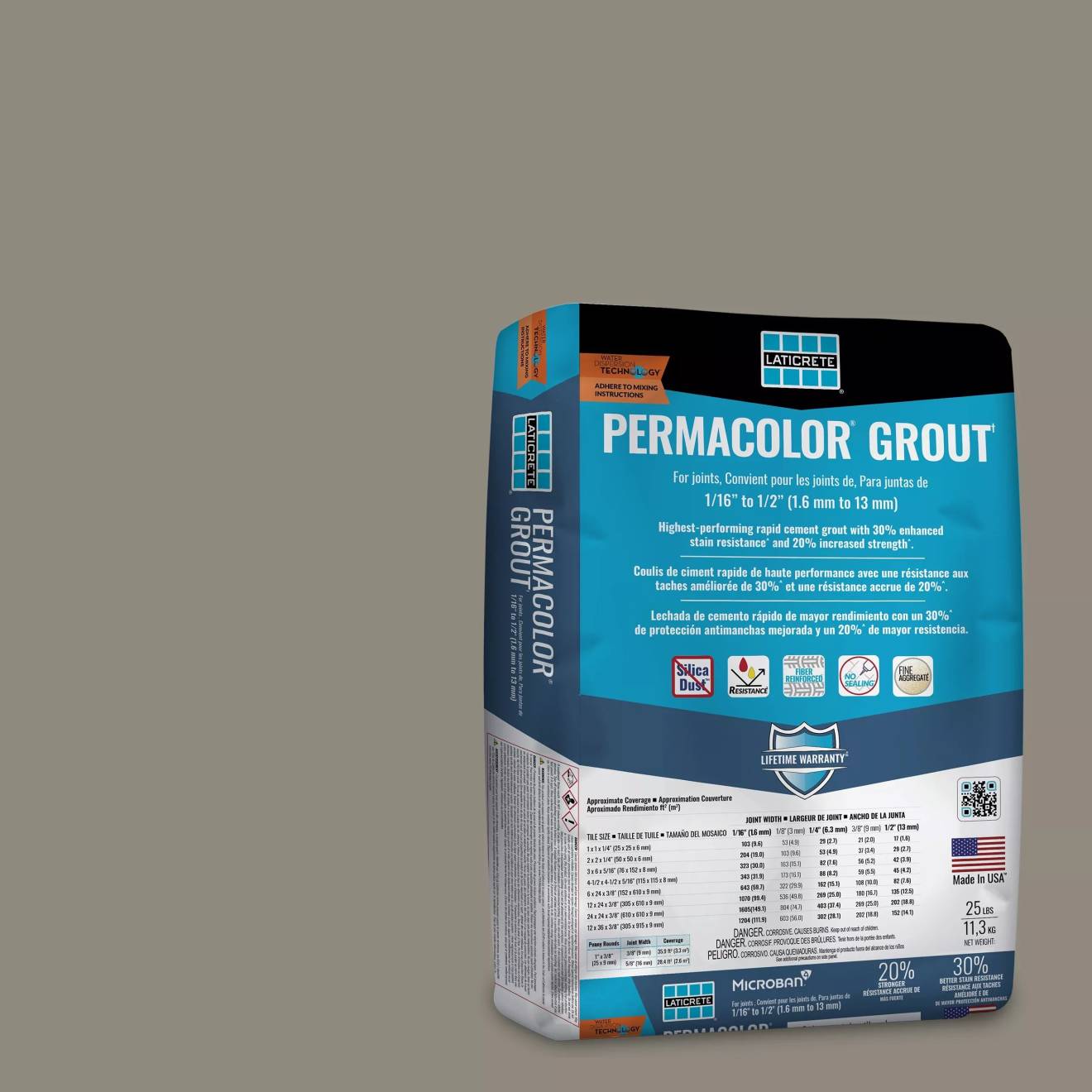 24 Natural Gray Permacolor Grout (25 lbs) 24 Natural Gray Permacolor Grout (25 lbs)