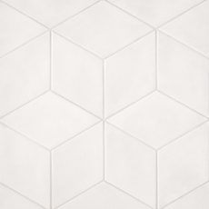 Allora 7.28x12.75 Rhombus porcelain tile in White