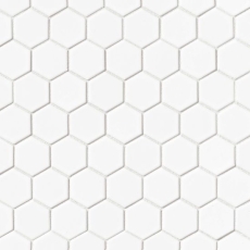 Le Cafe 2-in hexagon mosaic in White Matte