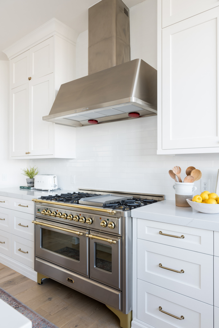 Christine Andrew of Hello Fashion Kitchen Reveal - above the stove backsplash