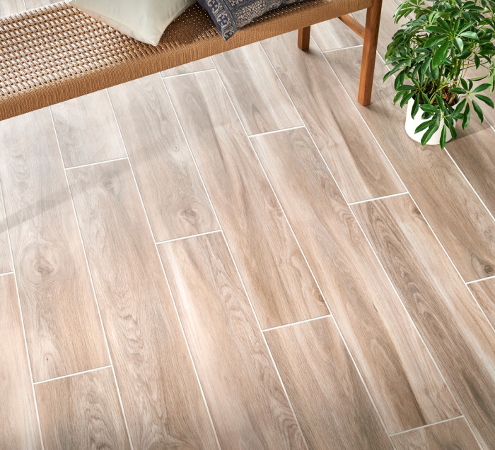 Olive 8x48 wood-look porcelain in Beige