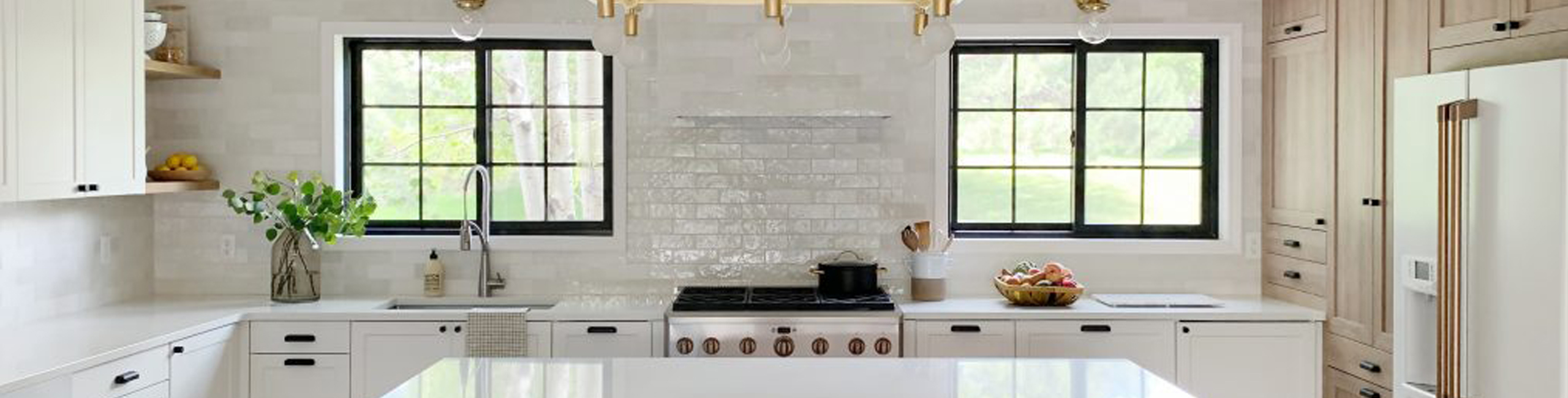 Kitchen Backsplash & Range Hood Designed By Chris Loves Julia