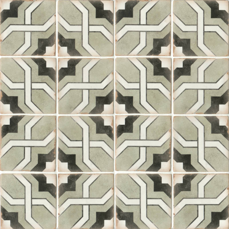 Torres Ceramic Tile in Matte Finish, 5x5 Square, Bedrosians, Casablanca Collection, Perfect for Floors and Walls
