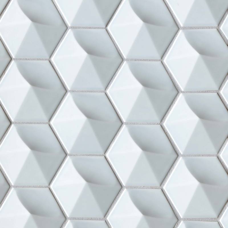 Hedron Sky Blue Wall Tile