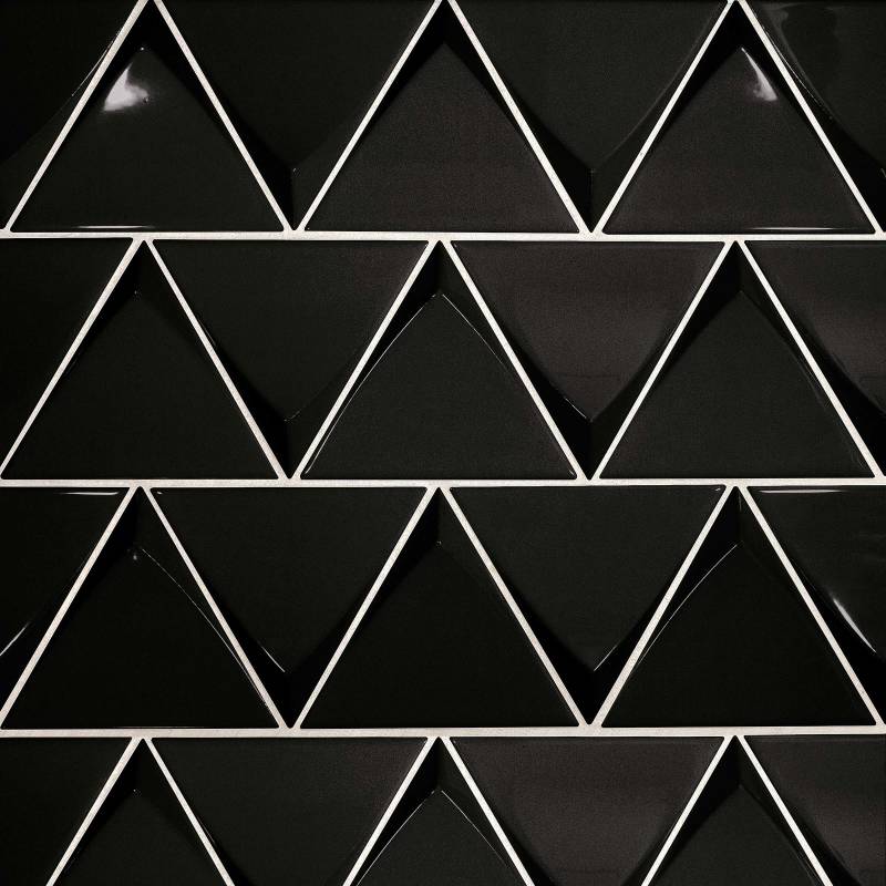 Triangolo Black 5x5, Gloss, Wall Tile