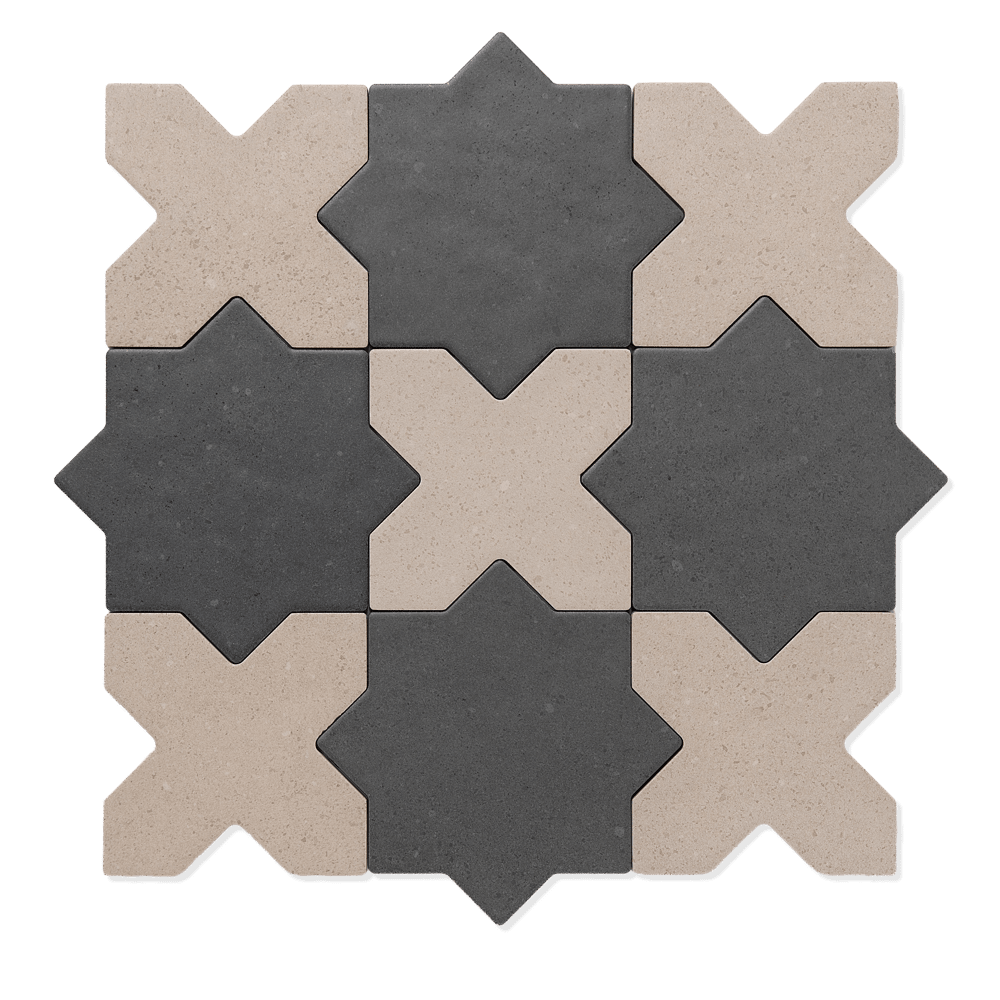 Hikari Ebony Stars and light Crosses laid together
