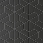 Le Cafe 2 x 3 Diamond Glossy Porcelain Mosaic Tile in Black