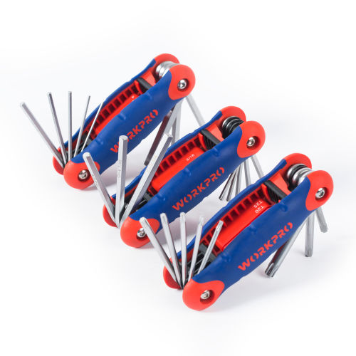 Workpro SAE/Metric Folding Hex Key Set (3Pieces) World Of Mosaics