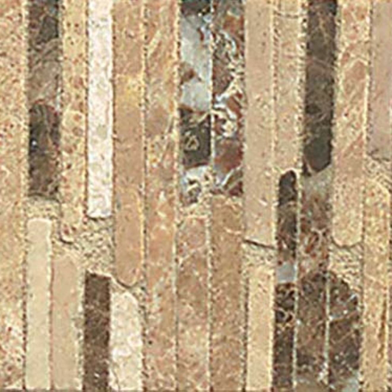 Menage et Trois 2" x 11.75" Floor & Wall Listello in Espresso, Heirloom, Viburnum