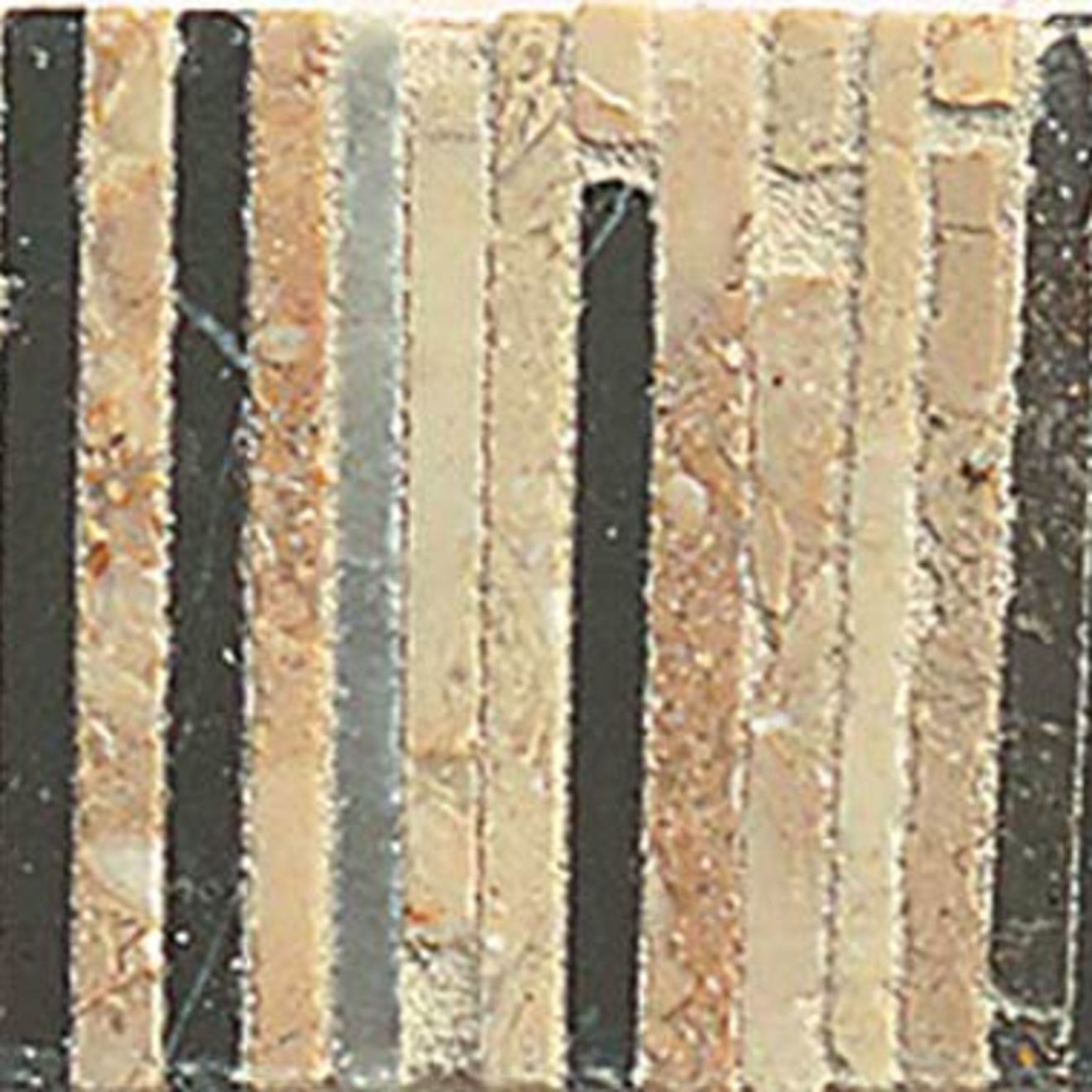 Menage et Trois 2" x 11.75" Floor & Wall Listello in Ebony, Hesperia, Rubidoux