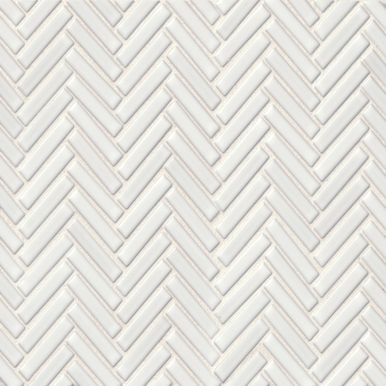 90 1/2" x 2" Floor & Wall Mosaic in White