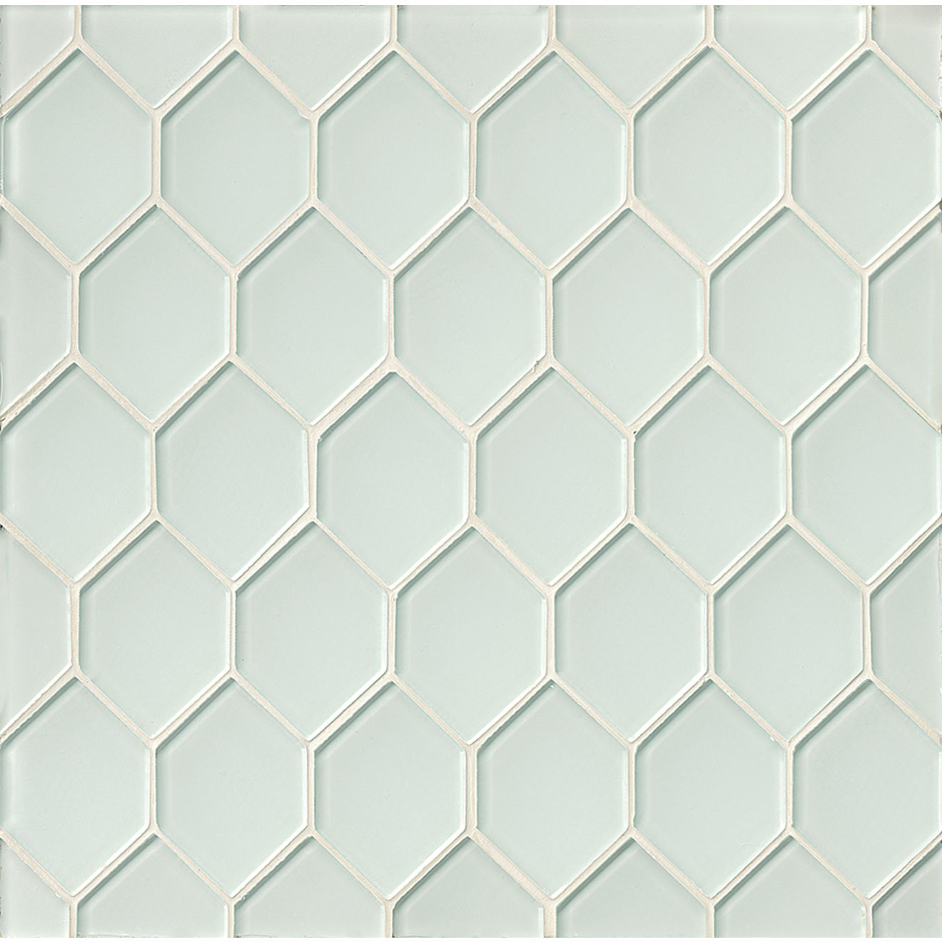 Mallorca Glass Wall Mosaic in White Linen