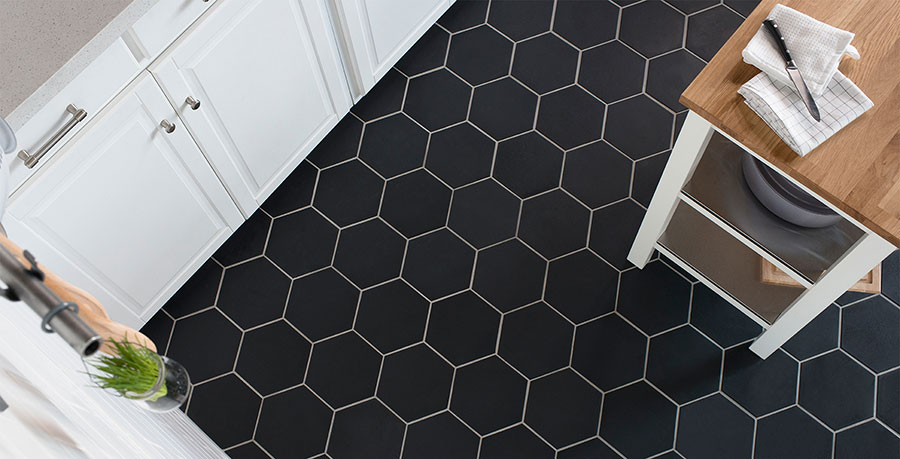 Costa Allegra 8" porcelain hexagon in Riverway