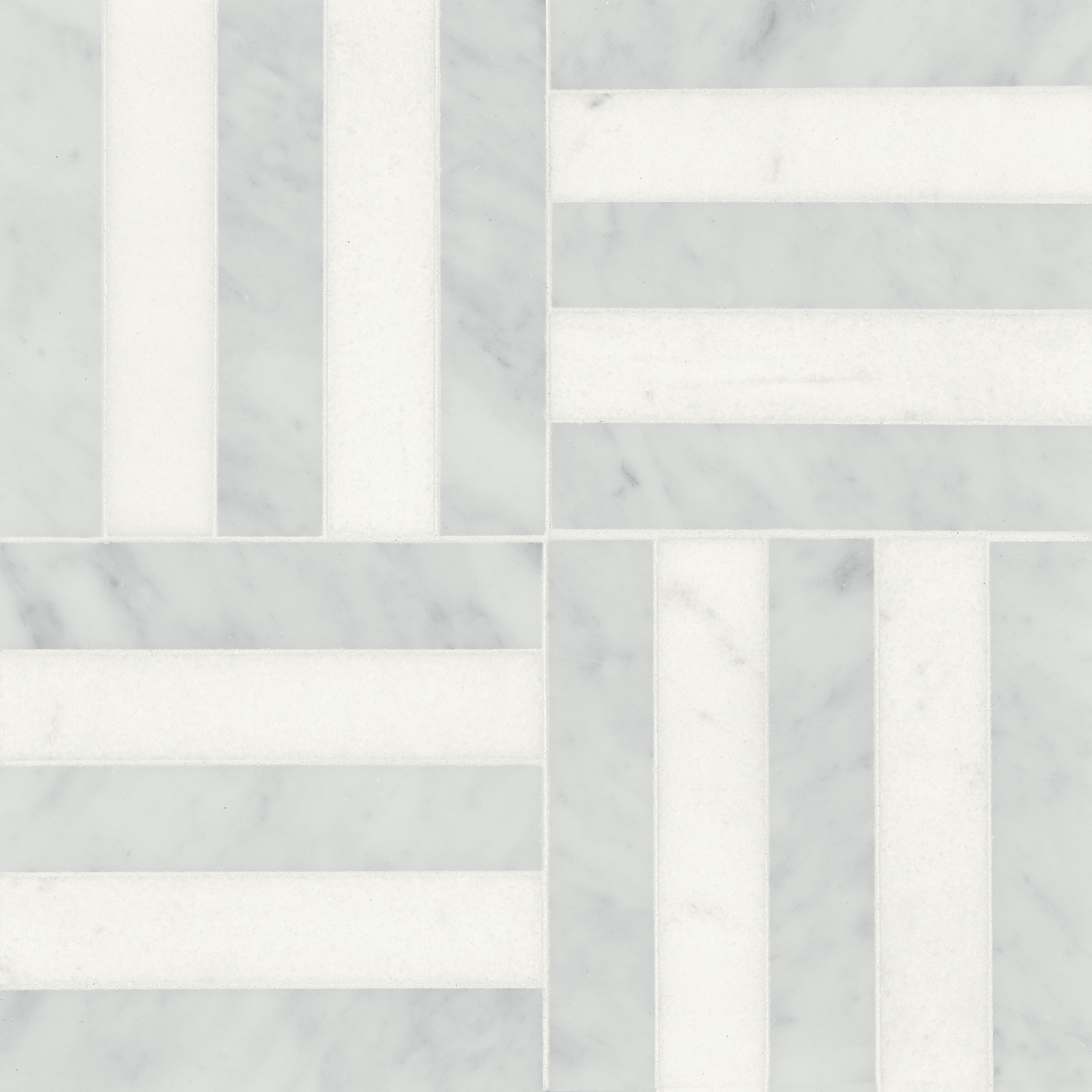 Matisse Mosaic 2 Marble Blend in White Carrara & Thassos