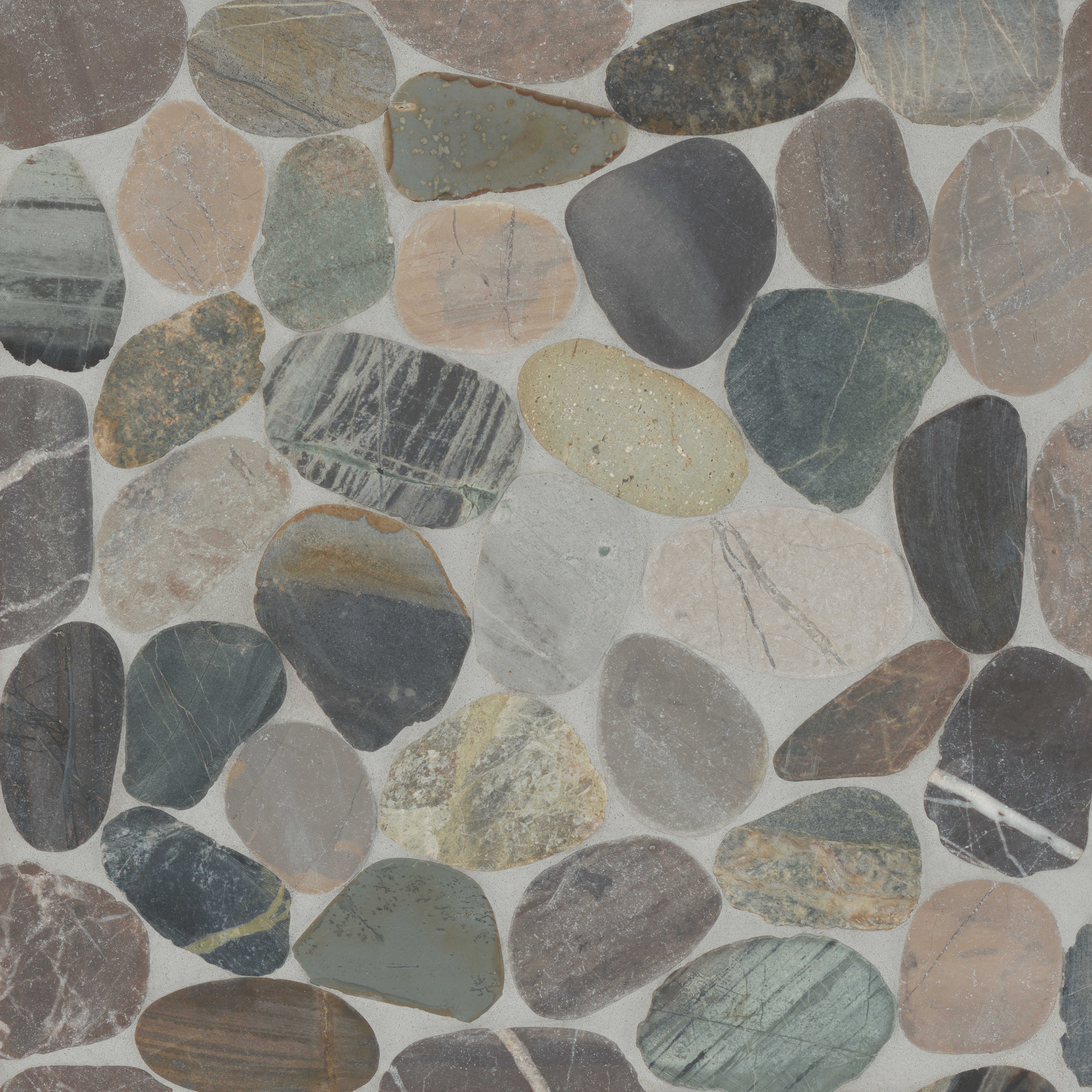 ヨッシー‼️PEBBLES 4枚セット！ EMSER TILE Rivera Pebbles 4 Color Honed 12.01 in. x 12.01 in
