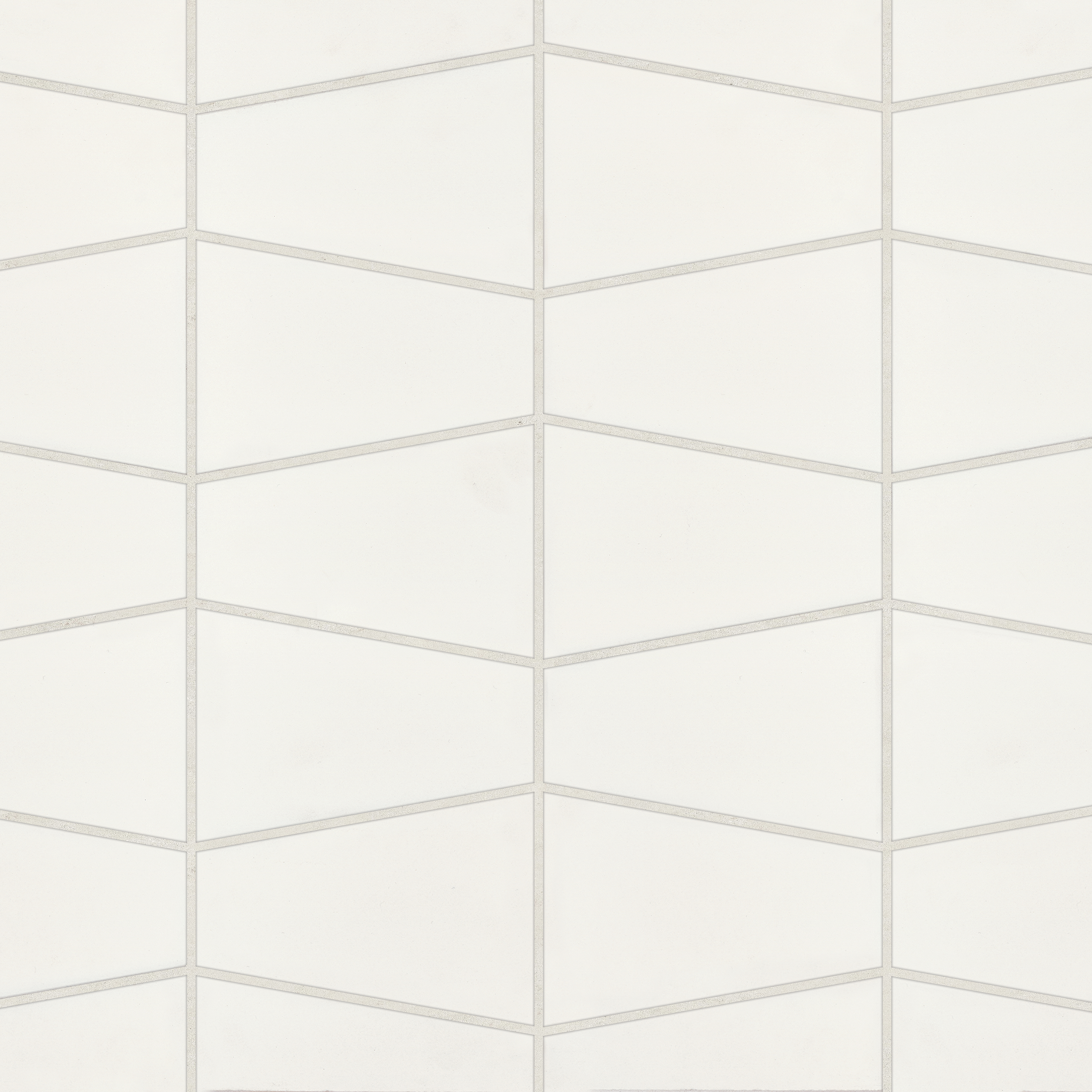Marin Trapezoid Matte Porcelain Mosaic in Pearl White | Bedrosians