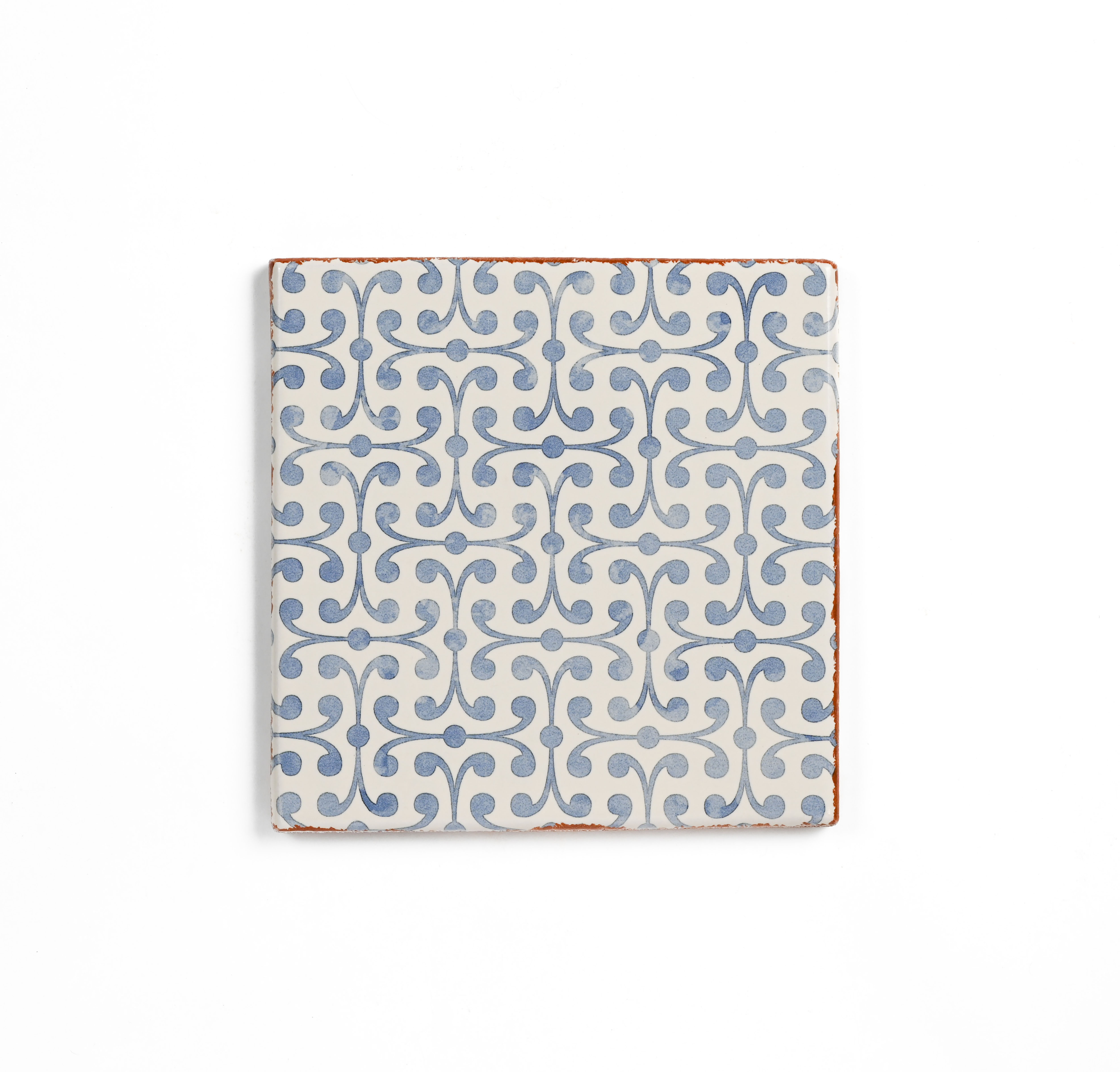 Palmetto Maze 6x6 Ceramic Terracotta Field Tile Glazed