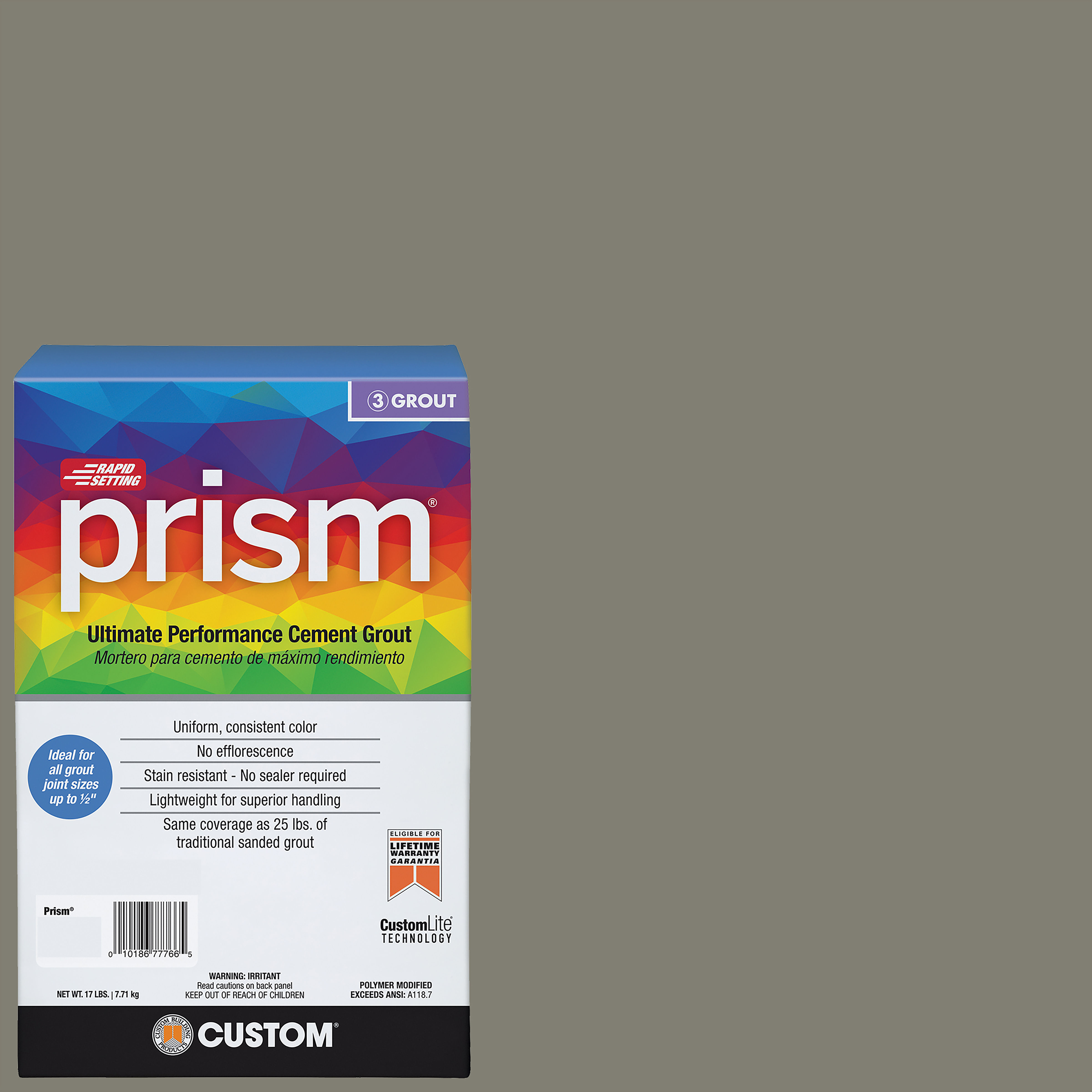 Custom Prism #009 Natural Gray 17lb. Sanded Grout | Bedrosians