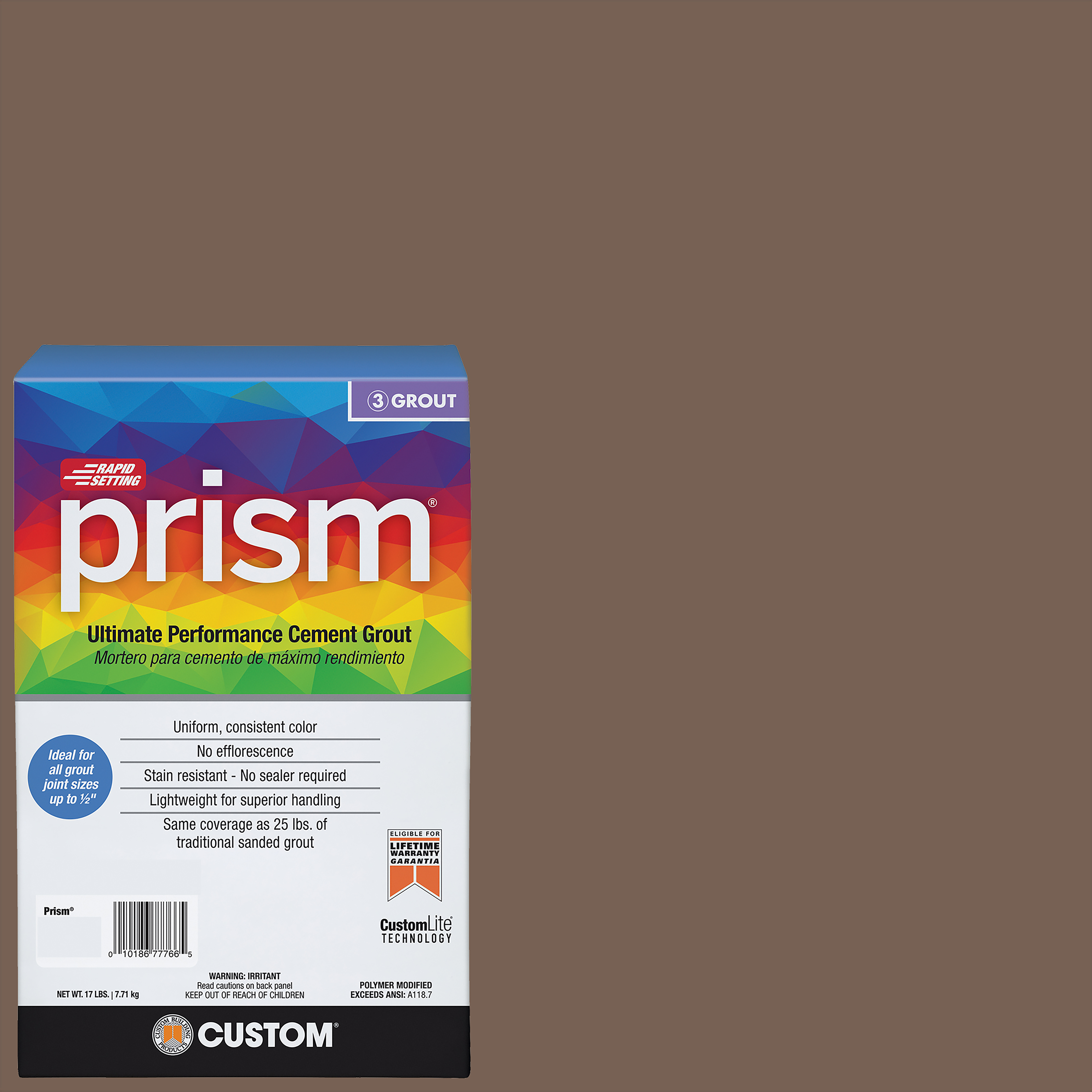 fusion pro tobacco brown Custom Prism #052 Tobacco Brown 17lb. Sanded Grout