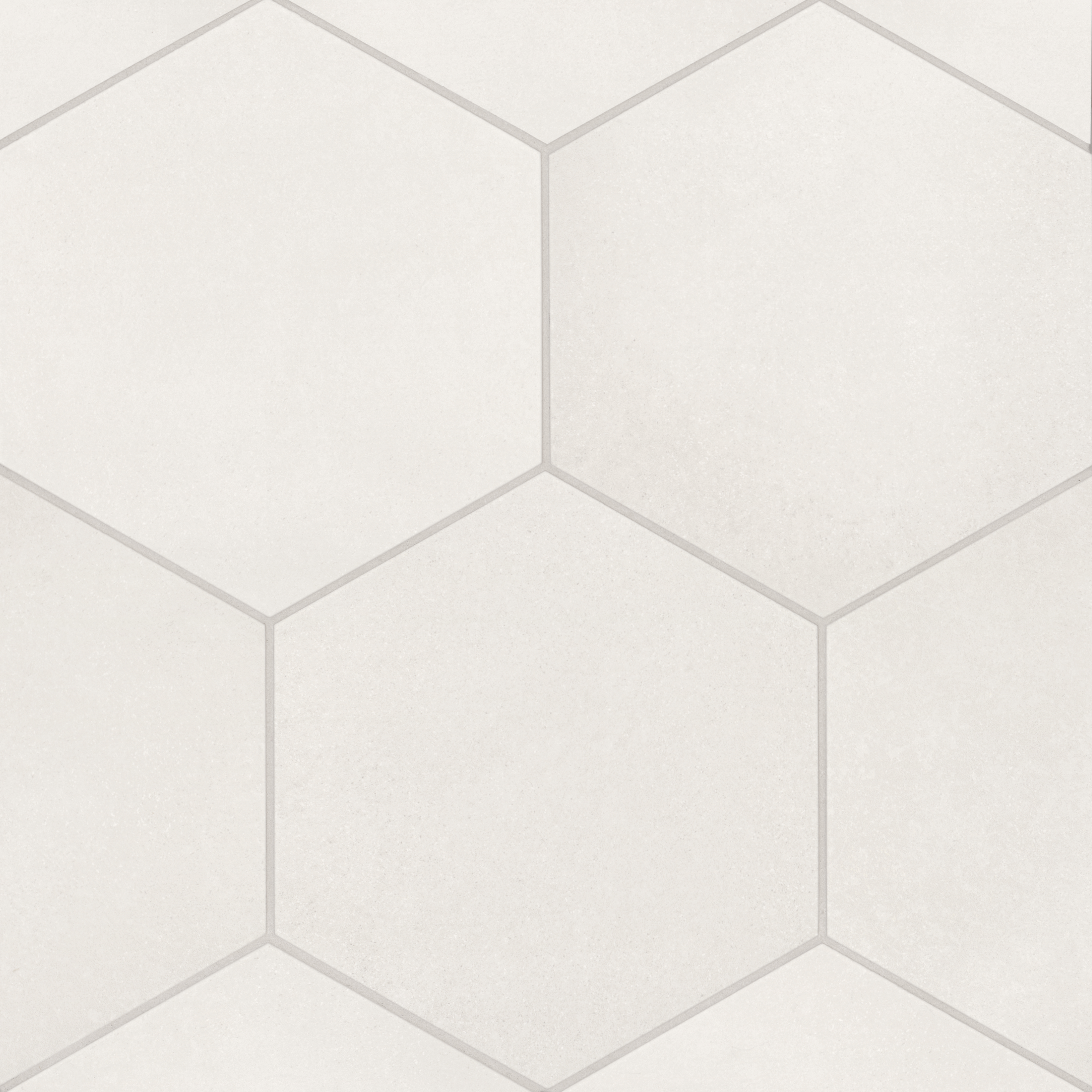 Makoto 10" x 11.5" Hexagon Matte Porcelain Tile in Shoji White