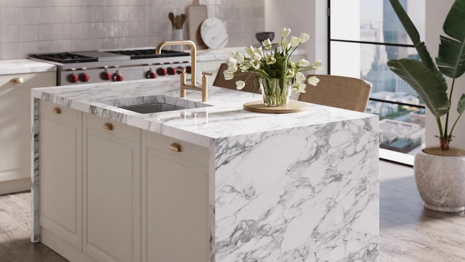 Arabescato Grey Porcelain Slab Photo 5
