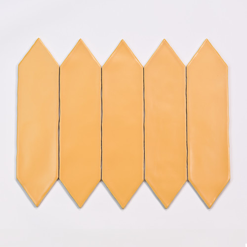 Reine 3" x 12" Picket Pattern Matte Ceramic Wall Tile in Golden alt image