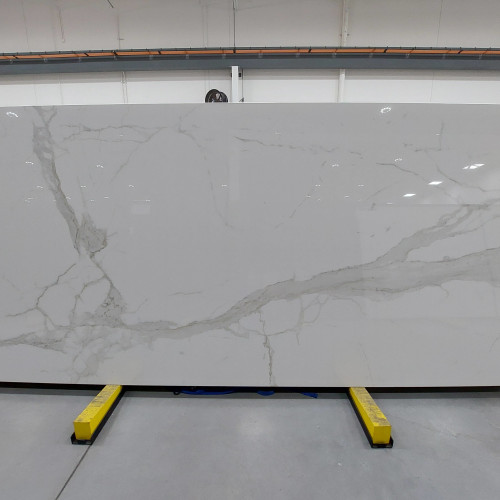 Magnifica Encore 60" x 126" - 12mm Polished Bookmatch Porcelain Slab in Calacatta Super White
