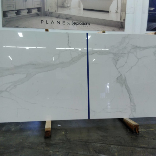 Magnifica Encore 60" x 126" - 12mm Polished Porcelain Slab in Calacatta Super White