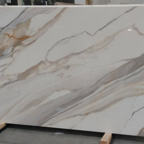 Magnifica Encore 60" x 126" - 12mm Polished Porcelain Bookmatched Slab in Calacatta Macchia