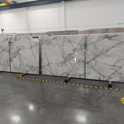 Magnifica Encore 60" x 126" - 12mm Honed Porcelain Bookmatched Slab in Invisible Grey