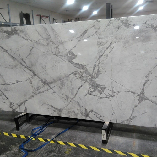 Magnifica Encore 60" x 126" - 12mm Polished Porcelain Bookmatched Slab in Invisible Grey