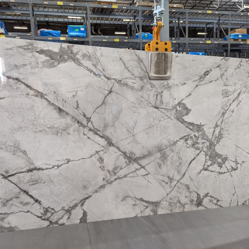 Magnifica Encore 60" x 126" - 12mm Polished Porcelain Bookmatched Slab in Invisible Grey