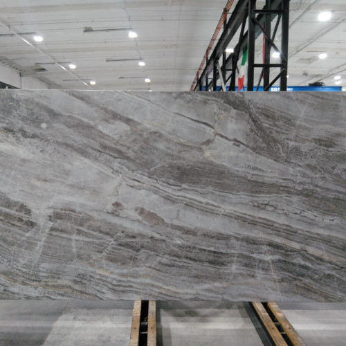 Magnifica Encore 60" x 126" - 12mm Polished Porcelain Bookmatched Slab in Grigio Trambisera